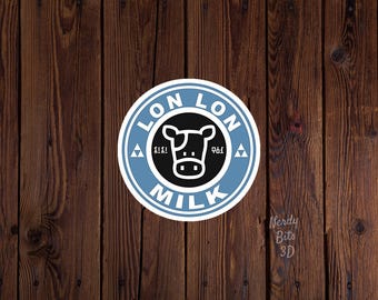 Lon Lon Milk Sticker | Legend of Zelda Vinyl Sticker | Waterproof Gamer Sticker | Hyrule Milk Label | Zelda Fan Gift
