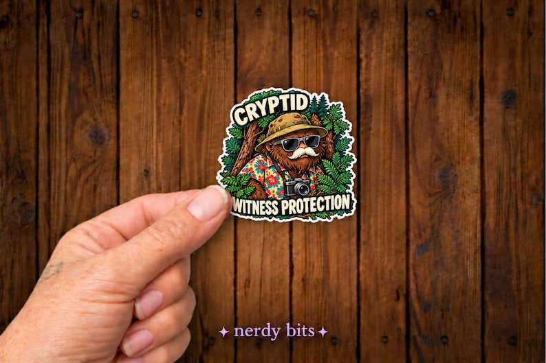 Cryptid Witness Protection Sticker – Funny Vinyl Decal, 2–5 Inch - Etsy