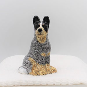 Cattle Dog Figurine Blue or Red Heeler New Realistic Hand-painted figure