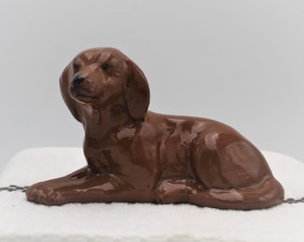 Redbone Coonhound Figurine New Realistic Cake Topper Coon Dog figure