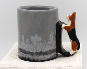 Cardigan Corgi Mug Tricolor Dog Coffee Cup Unique Novelity Drinkware