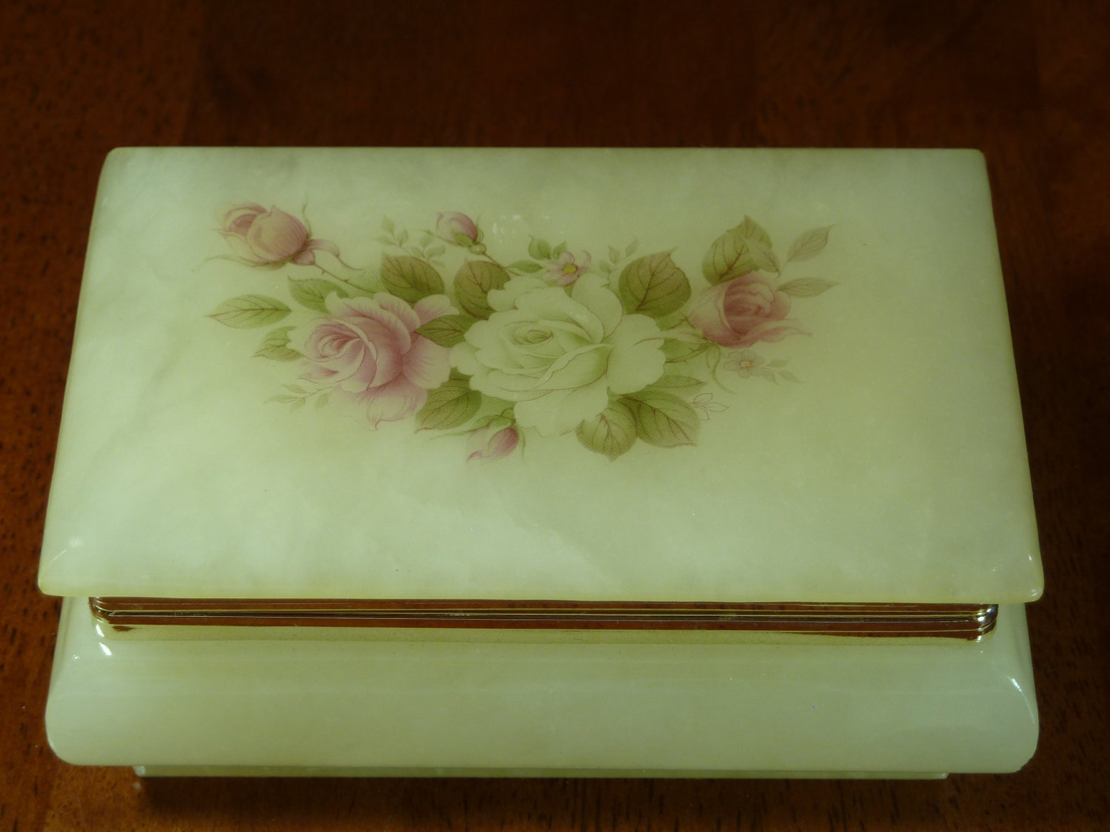 Genuine Alabaster Hand Carved Jewelry Trinket Box Made In Etsy