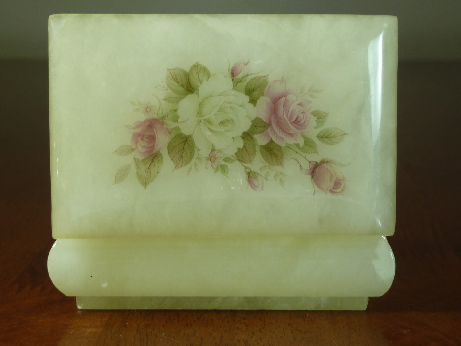 Genuine Alabaster Hand Carved Jewelry Trinket Box Made In Etsy