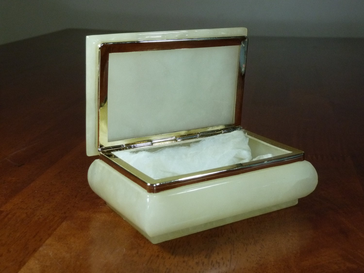 Genuine Alabaster Hand Carved Jewelry Trinket Box Made In Etsy
