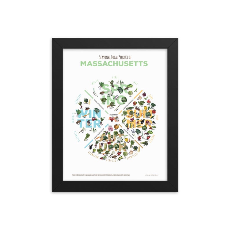 MASSACHUSETTS In Season Produce Chart image 2