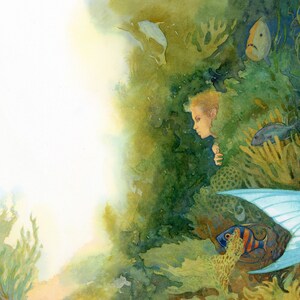 The Shy Mermaids - Archival Print - Illustration from The Legend of Sea Glass