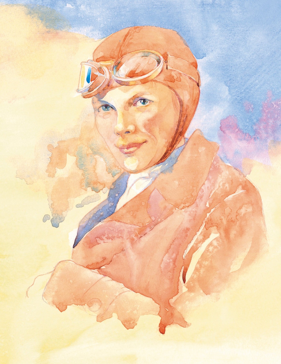 Amelia Earhart Portrait Giclee Archival Print of an | Etsy