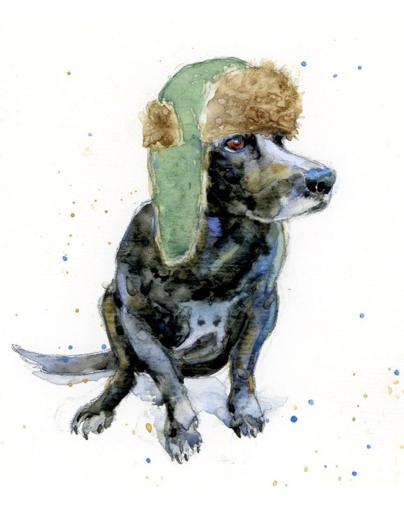 Mad Bomber Hat Matted Archival Print 