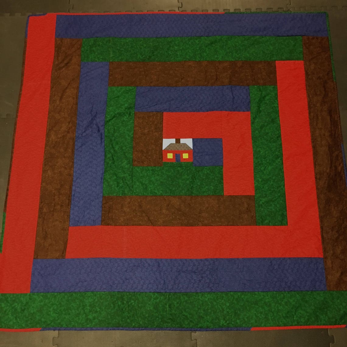 READY TO SHIP Chemo Quilt Log Cabin Chemo Quilt Hospital Etsy