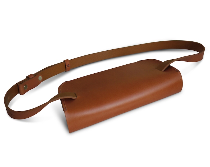 Handmade Women's Leather Belt Bag / Waist Bag / Hip Bag Handmade in the US from Vegetable Tanned Leather More colors avaliable image 4