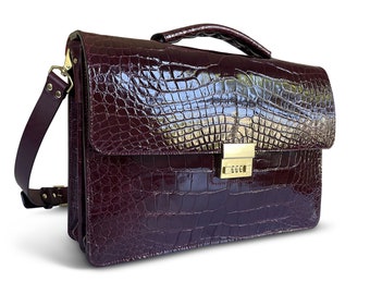 American Alligator Briefcase / Work bag