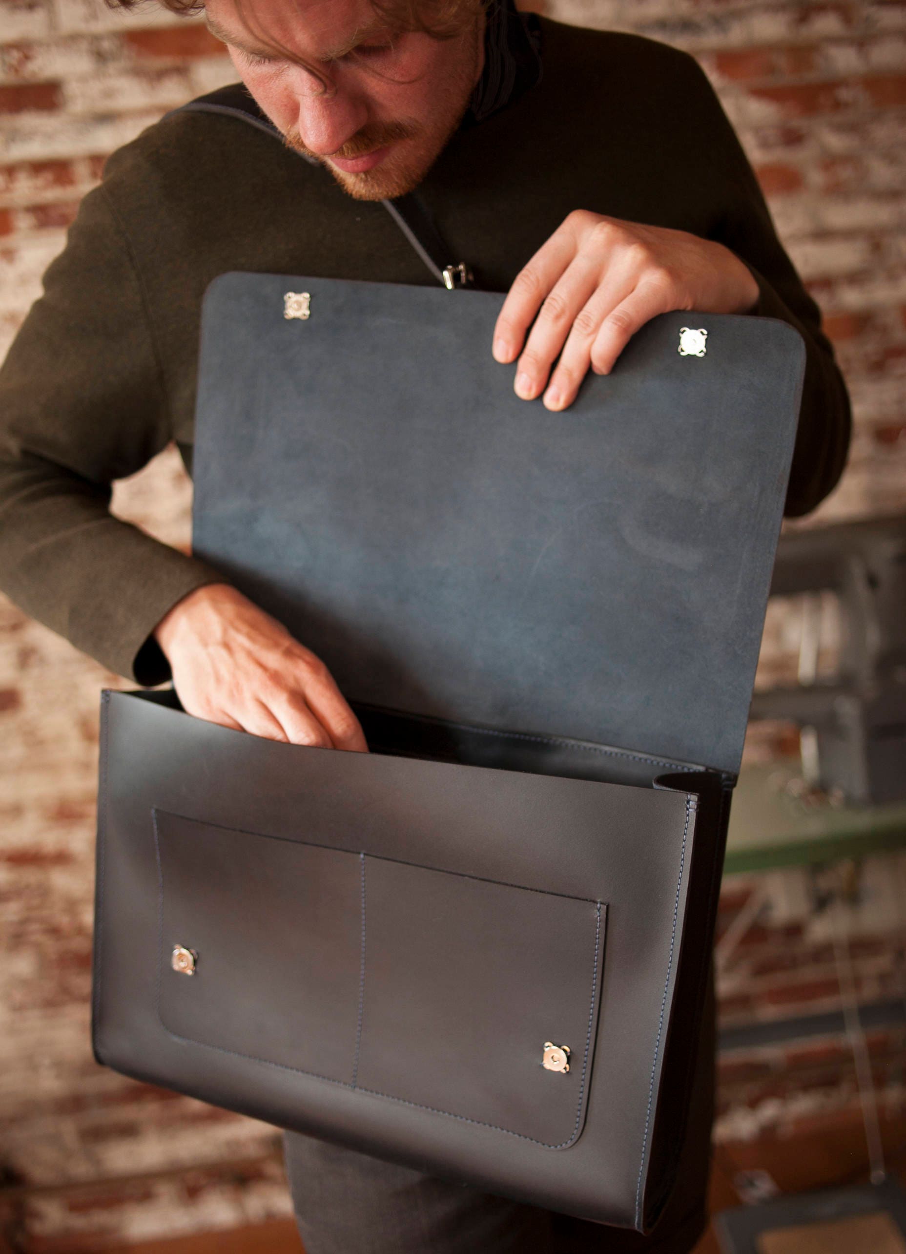 Work Bag / Messenger Bag / Laptop Bag Midnight Blue Etsy UK