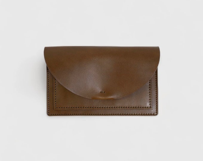 Handmade Women's full grain leather wallet - Juniper Green