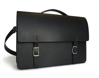 Handmade Conway Buckle Leather Messenger Bag