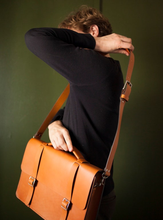 Vegetable tanned leather briefcase new arrivals