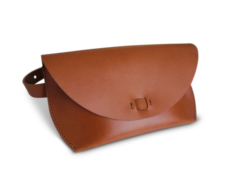 Handmade Women's Leather Belt Bag / Waist Bag / Hip Bag Handmade in the US from Vegetable Tanned Leather More colors avaliable image 2
