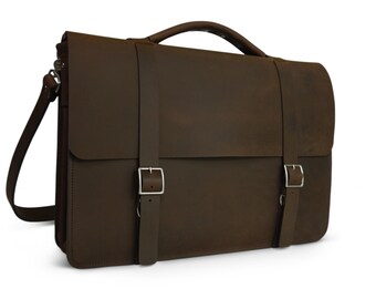 Men's Casual Messenger Bag / Briefcase / work bag, Horween Leather
