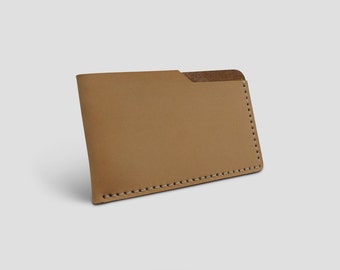 Card holder, Minimal and Thin, Full Grain, Vegetable Tanned Leather