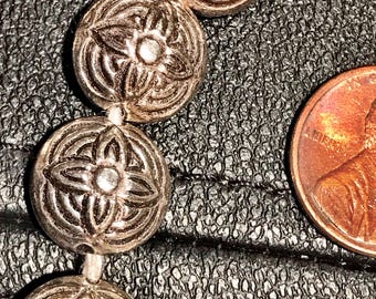 Sterling Silver 12 X 7 mm beads 65