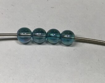 Aqua Aura beads 100 pcs 6mm