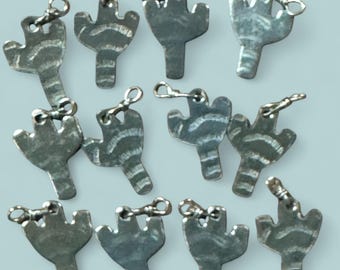 Silver Cactus Charms | Southwestern Jewelry Findings | Desert Pendant Supplies | Metal Saguaro Cactus Craft Charms Earrings DIY