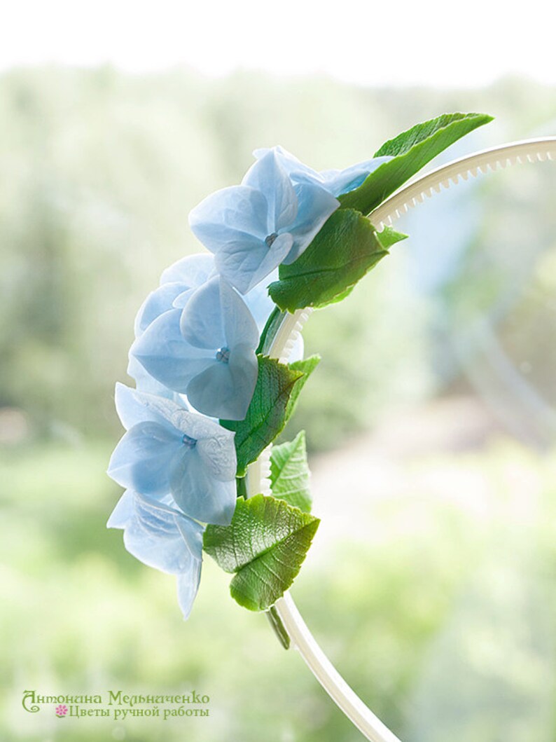 Headband Hydrangea Hairband Polymer Clay Flowers Etsy