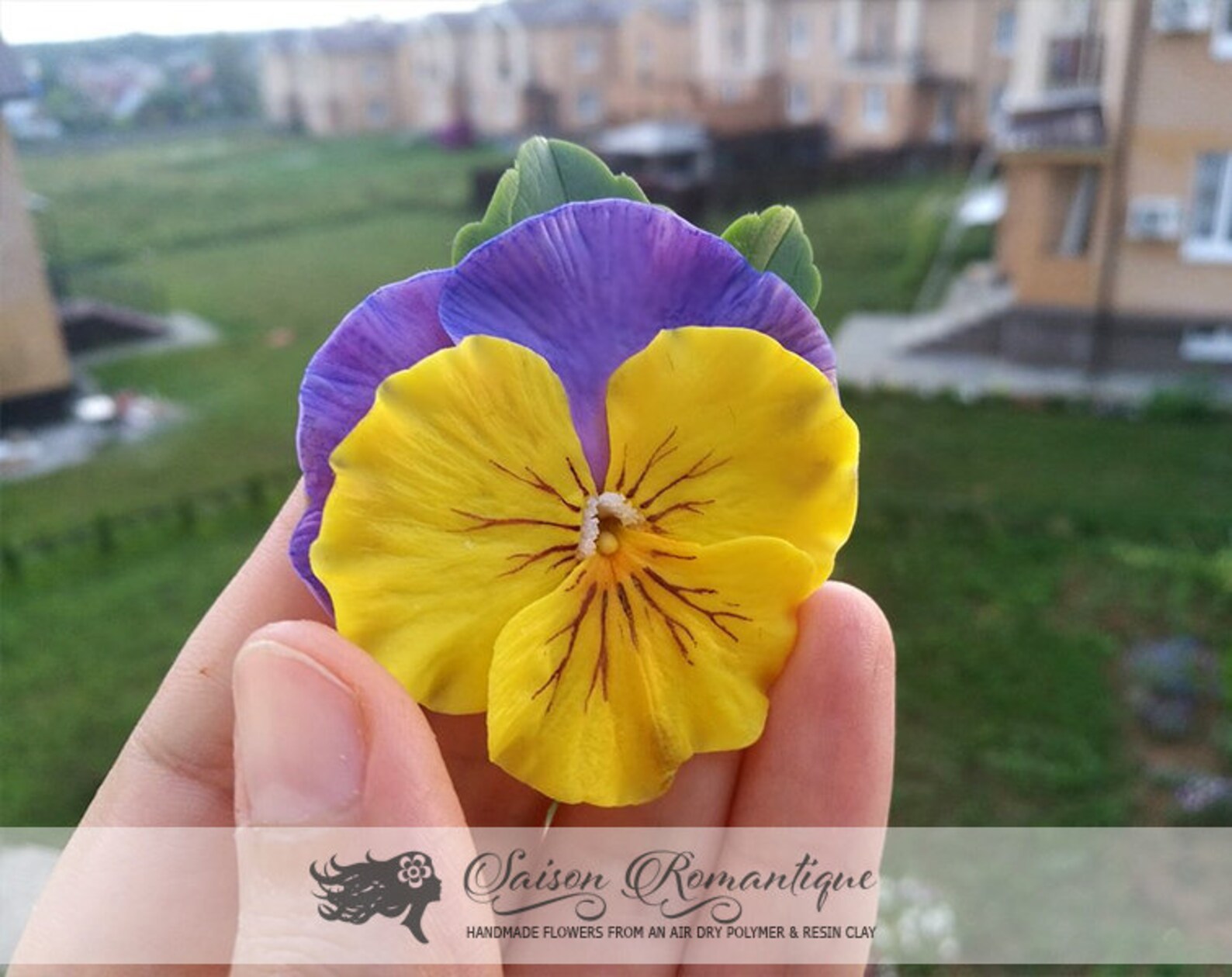 Brooch Pansy Polymer Clay Flowers Mothers Day Gift for Etsy
