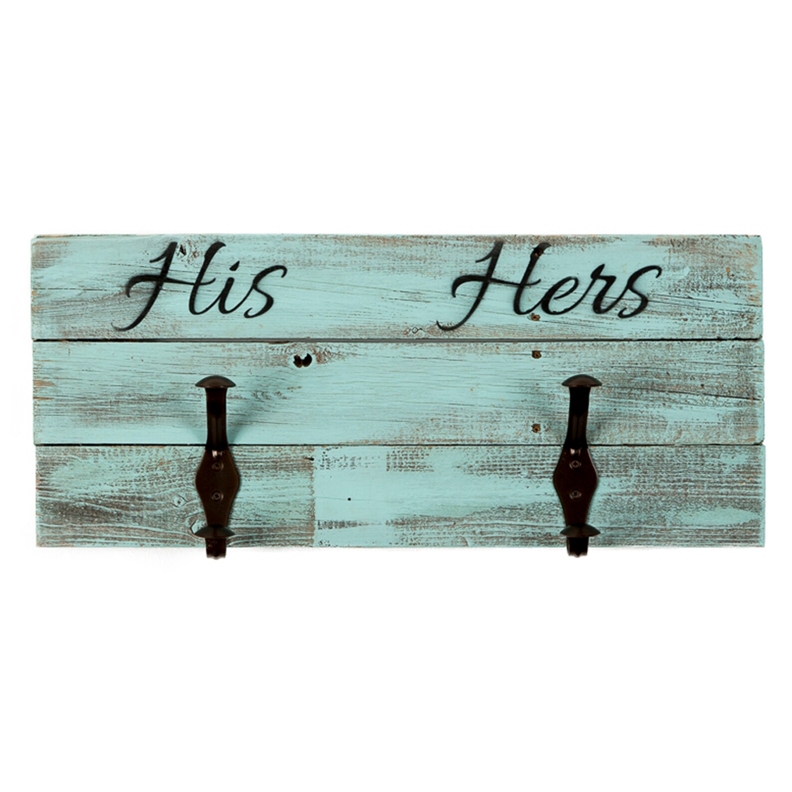 His and Hers Towel Hooks on Reclaimed Wood Boards Turquoise Etsy