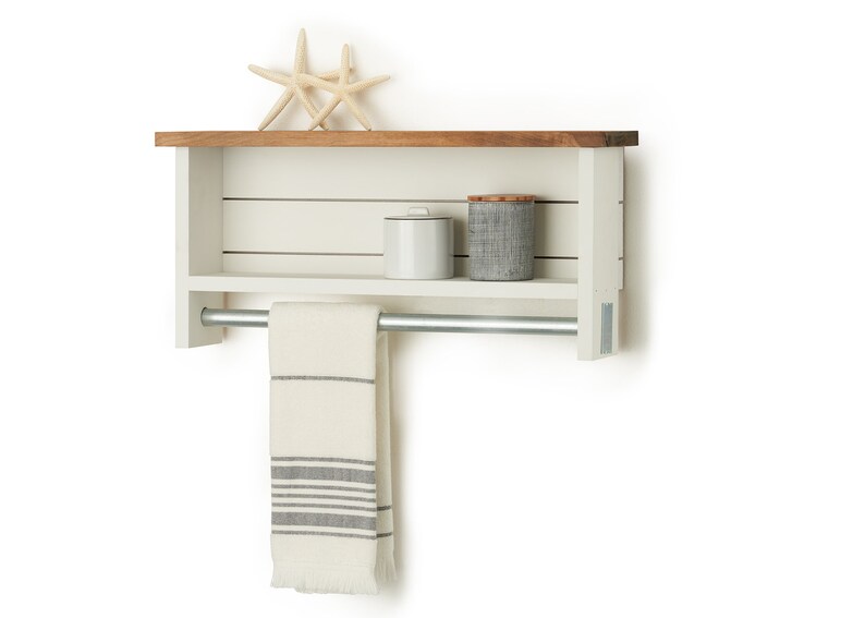 Modern Farmhouse Shelf With Towel Bar Etsy