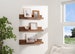 Set of 3 Floating Nursery Bookshelves (Walnut) 