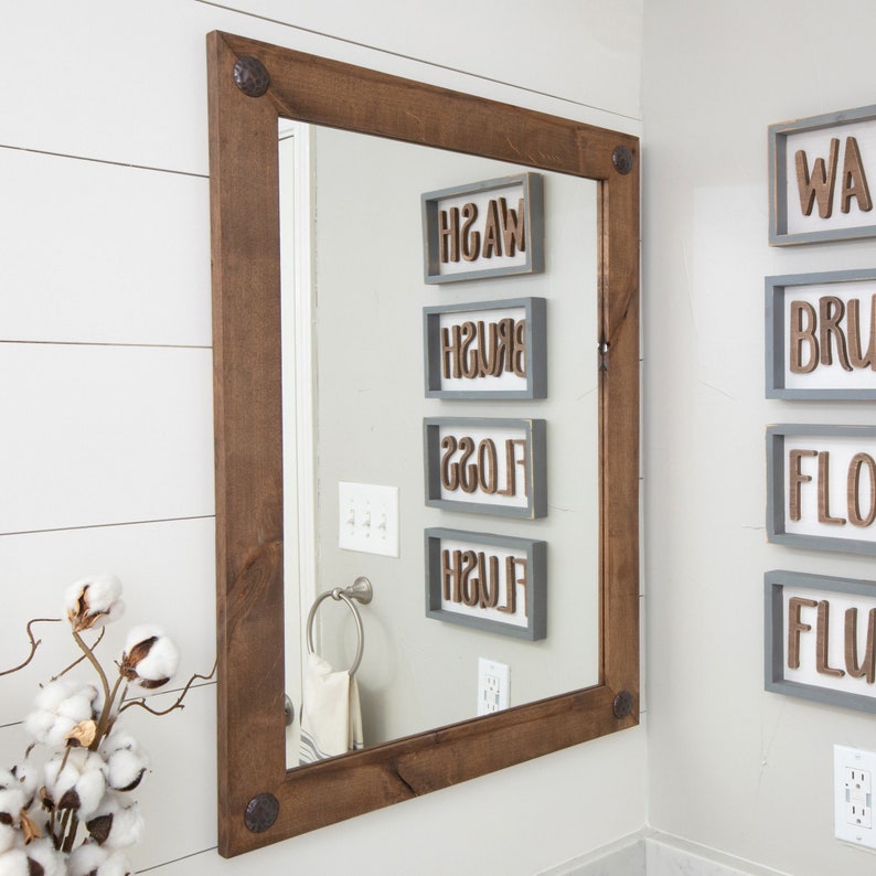 Farmhouse Bathroom Vanity Mirror: 24 X 31 with - Etsy