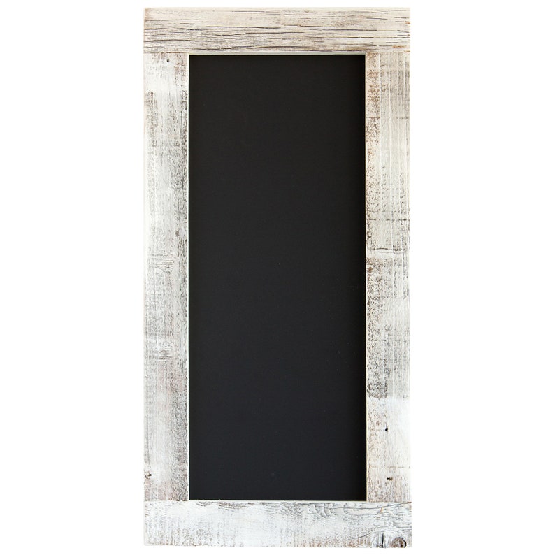 Barnwood Framed Chalkboard 24 X 12 Inch Whitewash Etsy