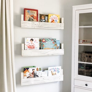 floating bookshelves nursery