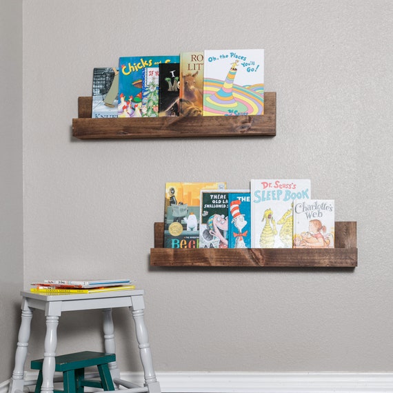 nursery wall bookshelf