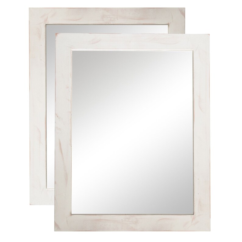 Set of 2 Farmhouse Bathroom Mirrors 24 x 31 White Etsy