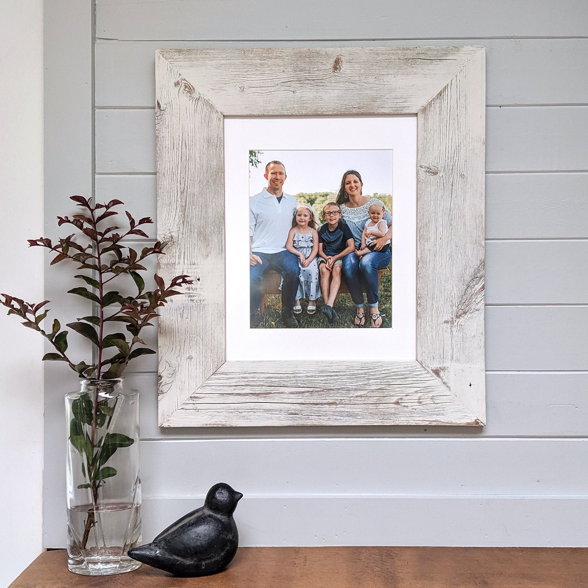11x14 Barnwood Picture Frame Whitewash Etsy