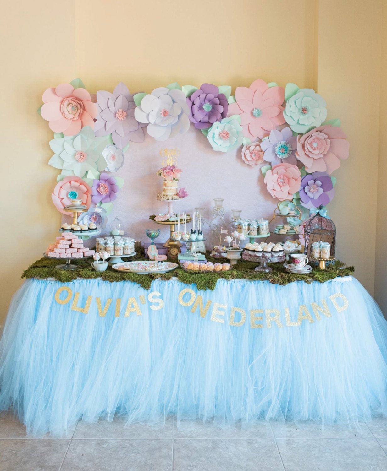 Light Blue Tutu Table Skirt Etsy