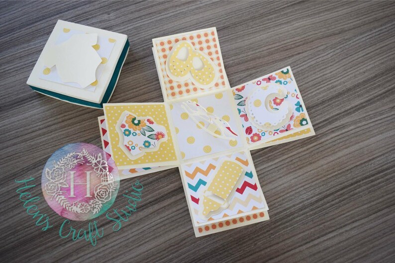 Download New baby and baby shower box card SVG and DXF cutting file ...