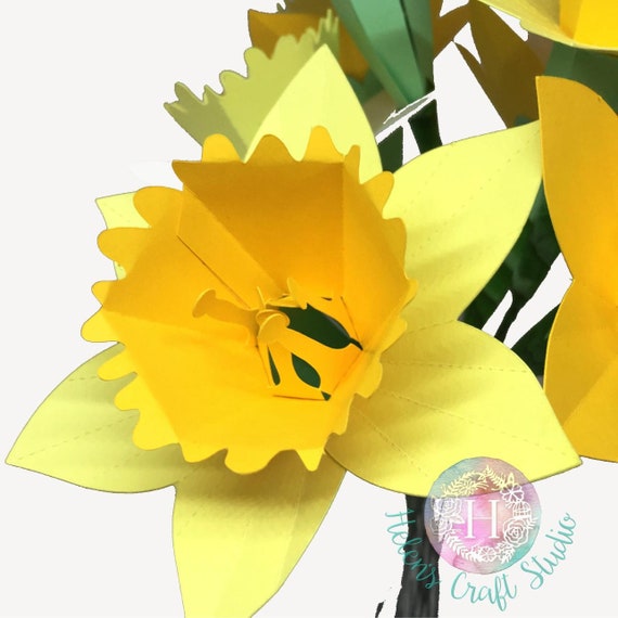 Download Daffodil 3d Svg Flower Template Circut Cutting File And Etsy
