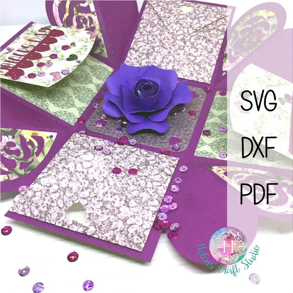 Download Explosion Box Mothers Day Card Svg And Dxf Cutting File Etsy SVG, PNG, EPS, DXF File