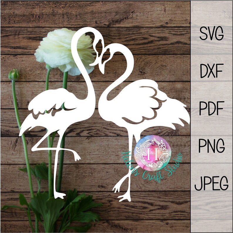 Download Flamingo DXF cut file and SVG cutting files for silhouette | Etsy