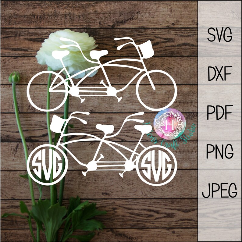 Tandem bike SVG cutting file / cricut bike SVG files / tandem Etsy
