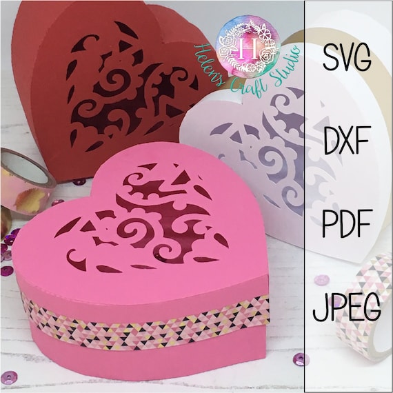 Heart box SVG cutting file / valentines Gift box svg file / | Etsy