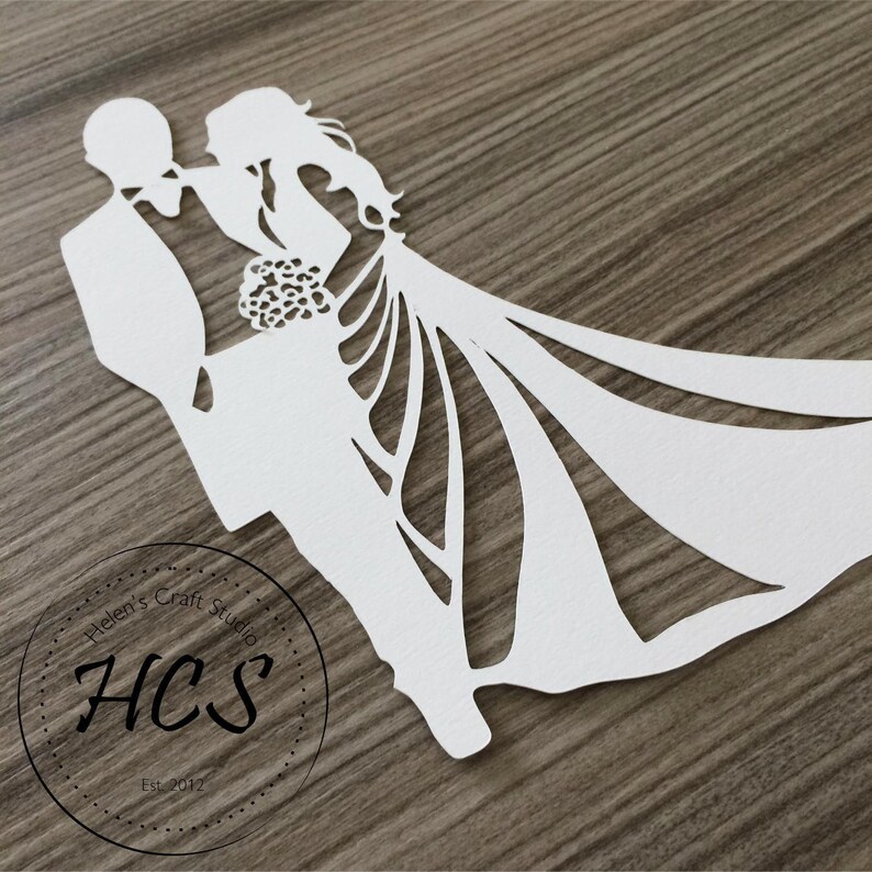 Download Bride and Groom Silhouette Celebration svg / Wedding svg / | Etsy