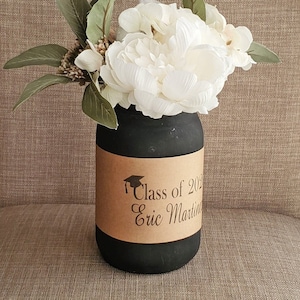 Class of 2023 Graduation Centerpiece / Rustic 2023 Graduation Decor / Graduation Mason Jar Wrap / 2023 Decorations / Class Reunion