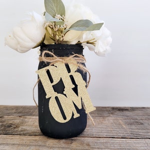 Prom Decorations / 2023 Prom Party Centerpiece / Prom 2023 Cut Out Tags / Prom Mason Jar Party Decor image 1