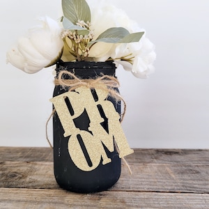 Prom Decorations / Prom Party Centerpiece / Prom Cut Out Tags / Prom Mason Jar Party Decor