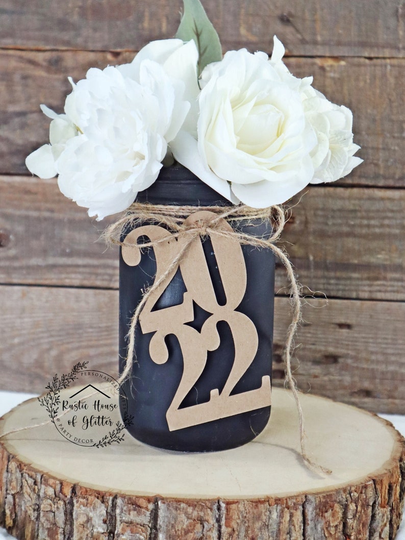 Rustic 2024 Graduation Decoration / 2024 Grad Decor / Rustic Graduation Centerpiece Tag / 2024 Cut Out / Class of 2024 image 4