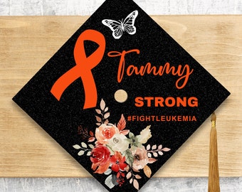 Leukemia Graduation Cap Topper / Cancer Survivor Graduation Cap / Custom Personalized / Cap Topper Cover / #FightLeukemia / Medical Field