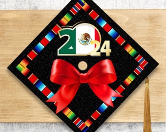 Graduation 2024 Cap Topper / Graduation Cover / Custom Cap Topper / Nurse / Teacher / Mexican Flag / First Generation